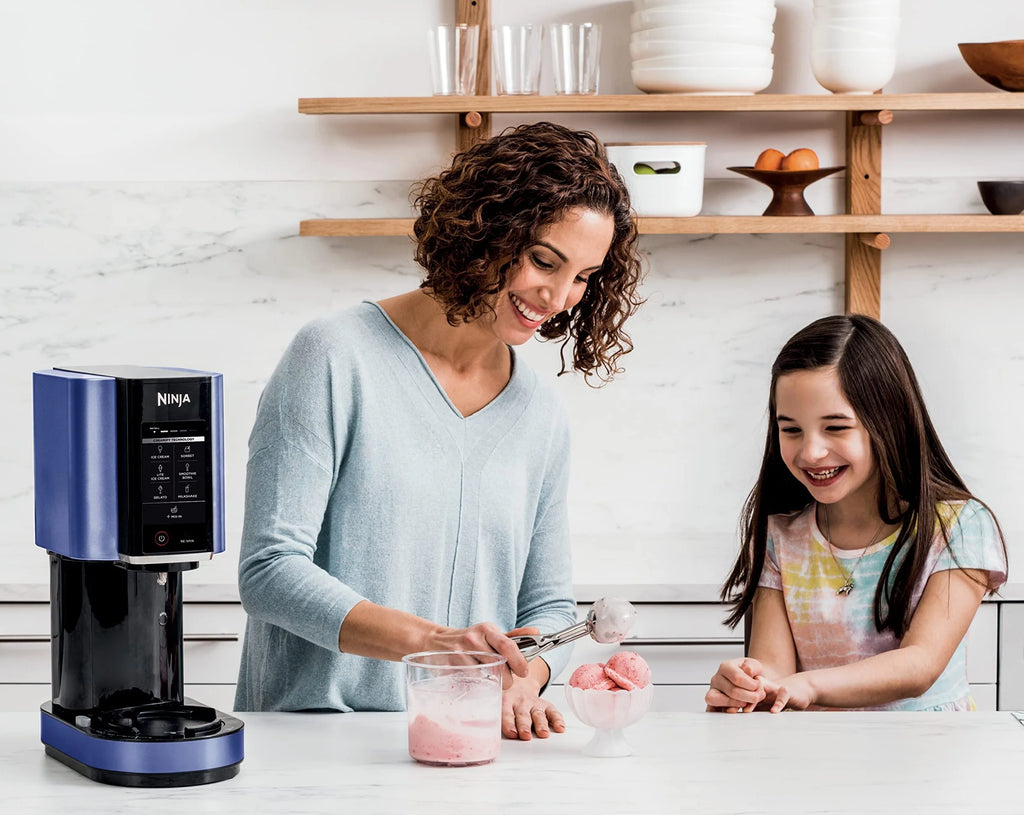 Restored Ninja NC301 CREAMi Ice Cream Maker, for Gelato, Mix-ins, Milkshakes, Sorbet, Smoothie Bowls & More - Navy Blue (Refurbished)