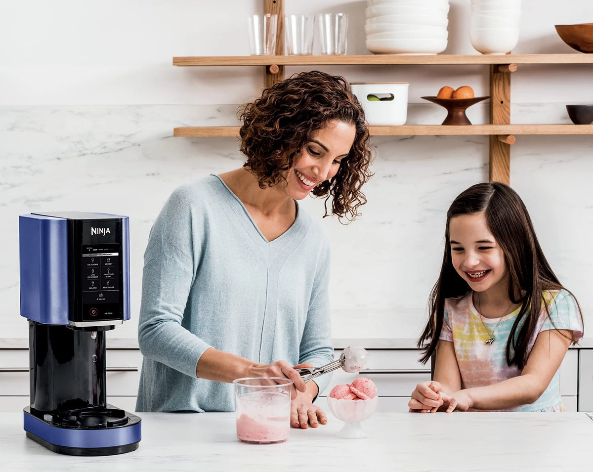 Restored Ninja NC301 CREAMi Ice Cream Maker, for Gelato, Mix-ins, Milkshakes, Sorbet, Smoothie Bowls & More - Navy Blue (Refurbished)