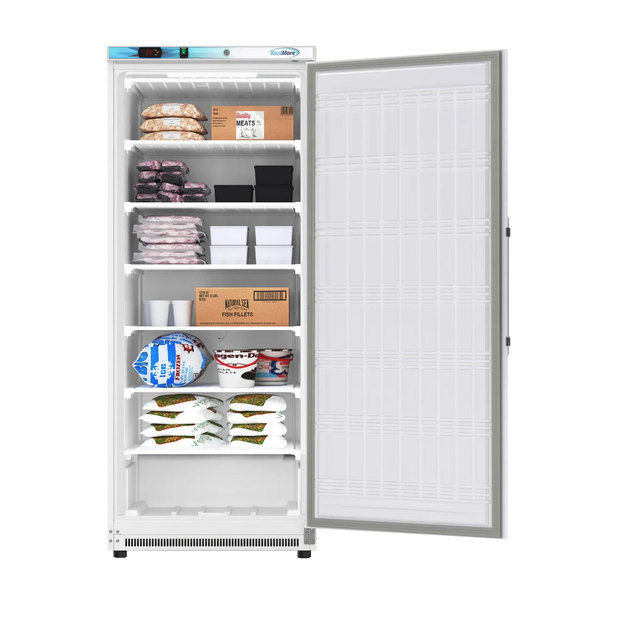 12 Cu. ft. Commercial Reach in Freezer in White Manual Defrost (KM-FMD12WH)