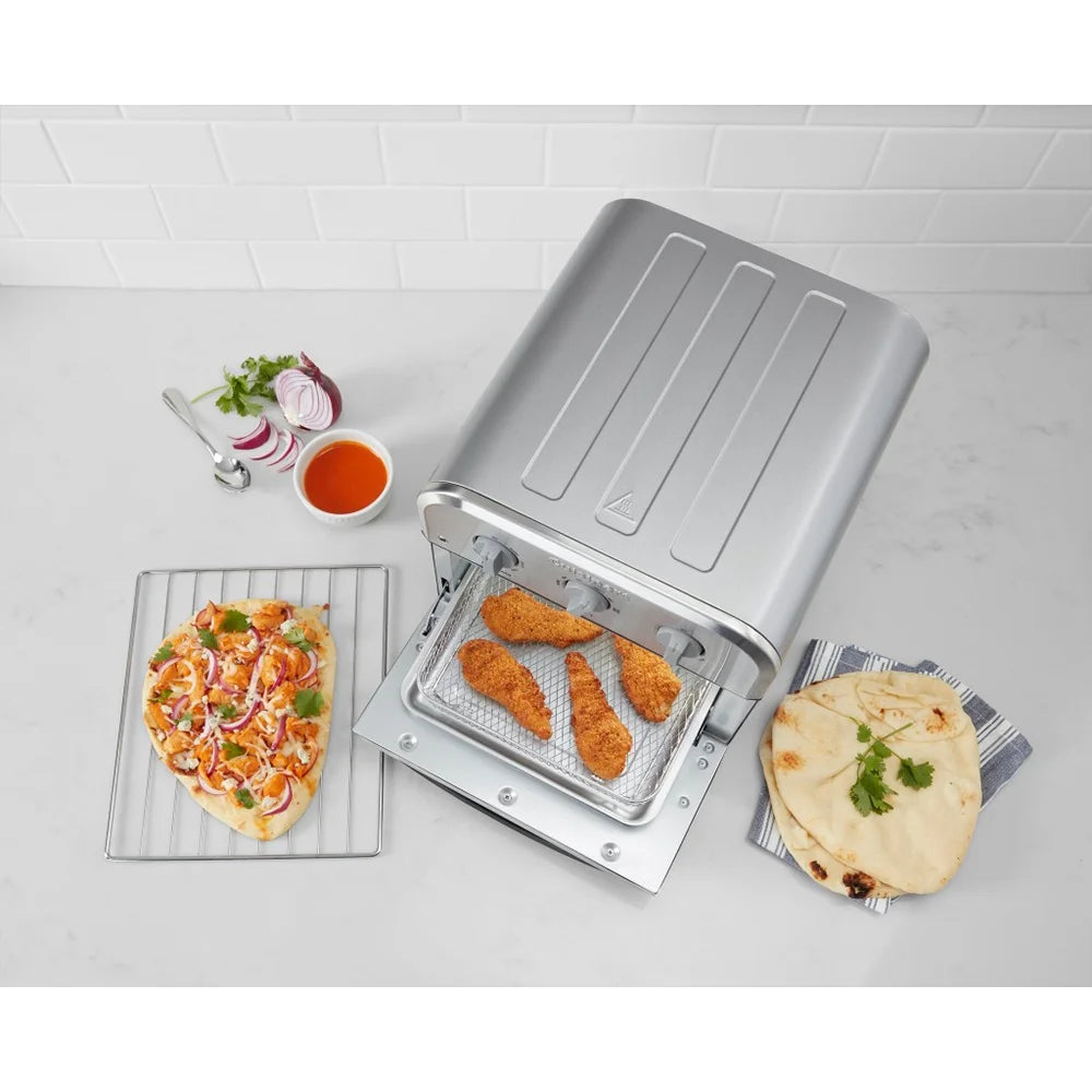 Cuisinart TOA-26 Compact AirFryer/Convection Toaster Oven Stainless Steel Bundle with 2 YR CPS Enhanced Protection Pack