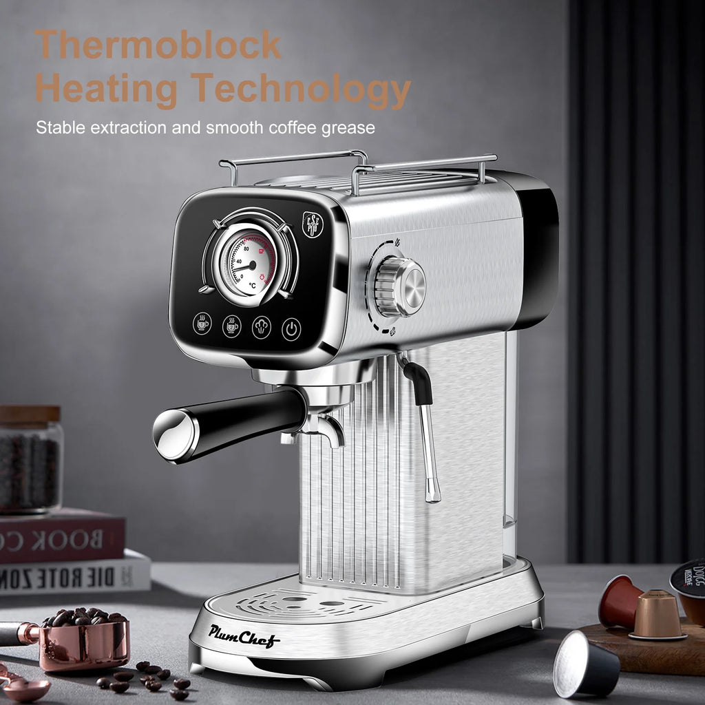 20 Bar Espresso Machine with Milk Frother, Single & Double Shot, ESE Pod Compatible, Removable Water Tank for Cappuccino, Latte, & Machiato for Home Barista