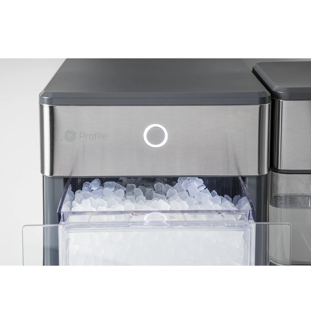 GE Profile? Opal? Nugget Ice Maker + Side Tank, Countertop Icemaker, Stainless Steel, 33lbs Daily Ice Production