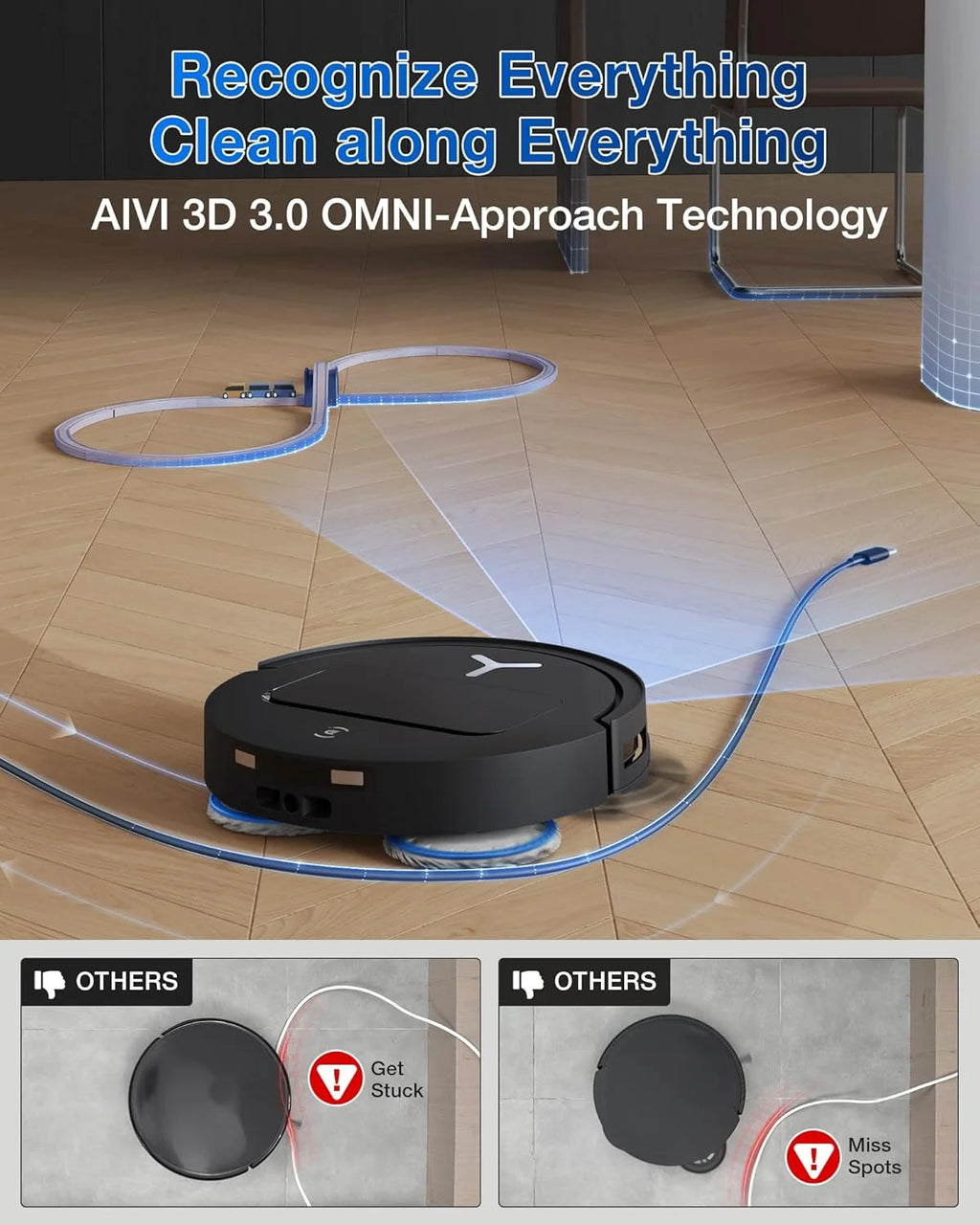 ECOVACS DEEBOT T50 PRO Omni Robot Vacuum and Mop, 3.19�� Ultra-Slim, 15,000Pa Suction