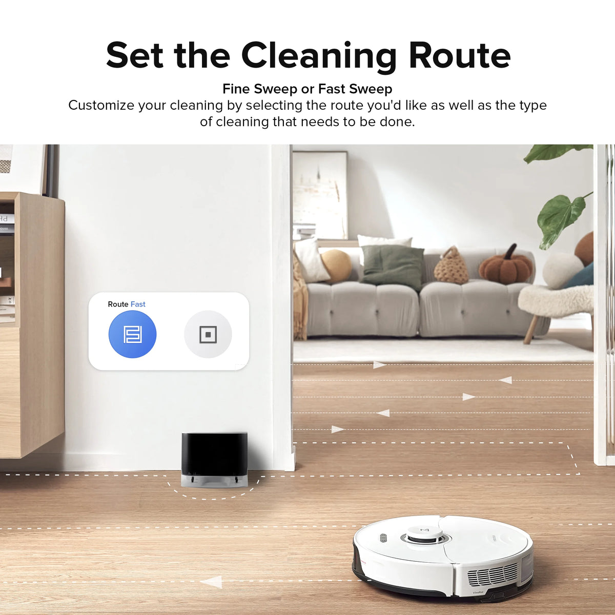 Roborock? S8 Robot Vacuum Cleaner and Sonic Mopping with DuoRoller? Brush, 6000 Pa, and Obstacle Avoidance