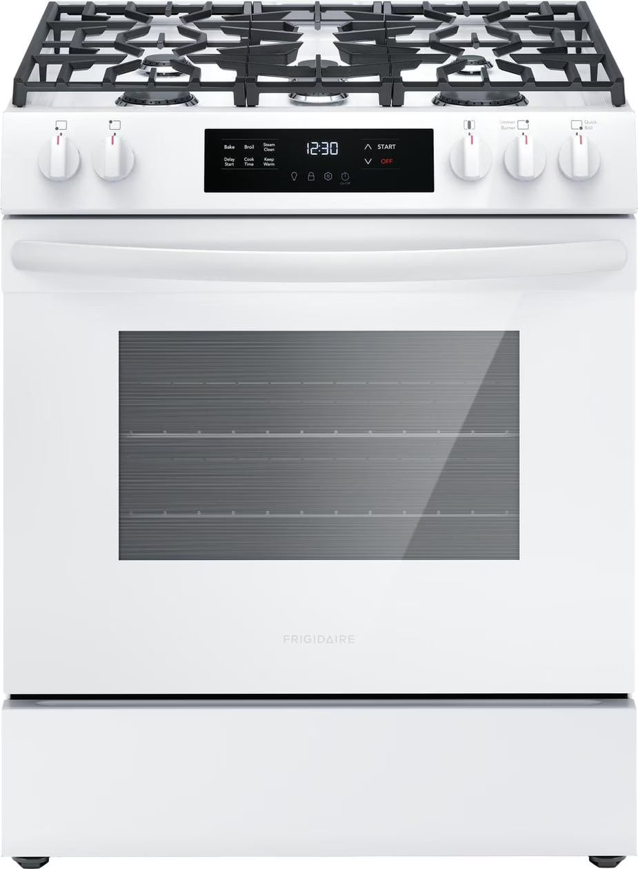FRIGIDAIRE FCFG3062AW  30" FREE STANDING GAS RANGE, White