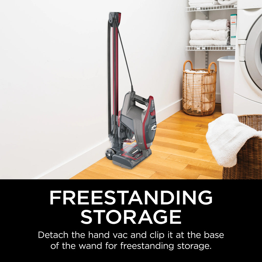 Shark Rocket Pro Corded Stick Vacuum, Removable Hand Vacuum, Hardwood Floors and Carpet, Advanced Swivel Steering, Pet-Friendly, XL Capacity, Ultra-Lightweight, HV370 Comet Red
