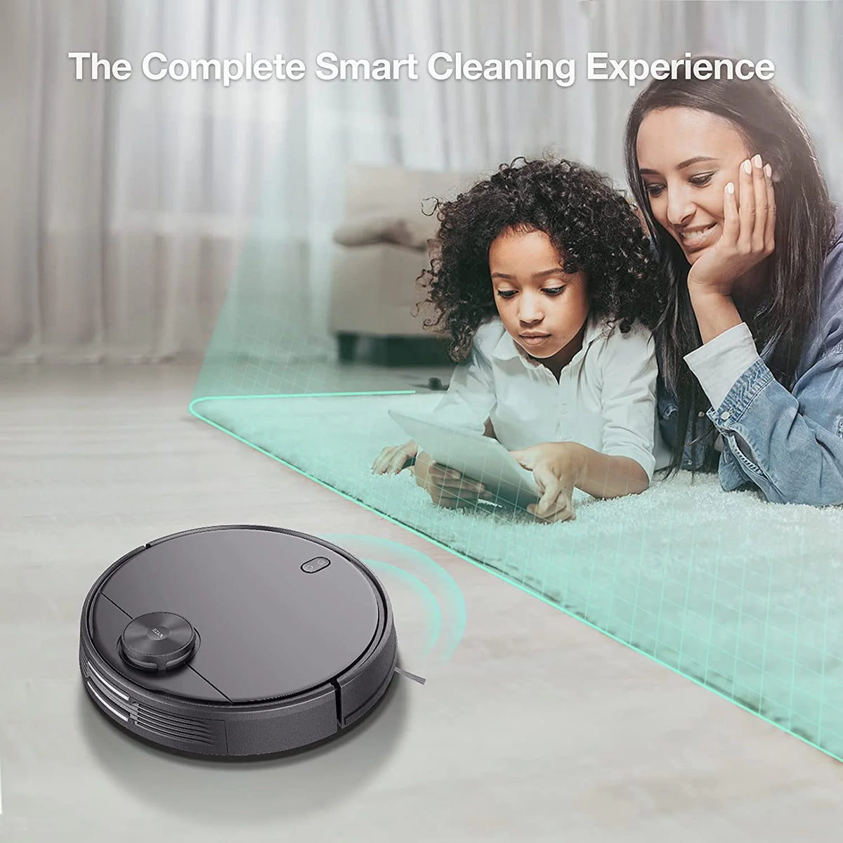 Wyze Wi-Fi Connected Robotic Vacuum with LiDAR Room Mapping, Ideal for Pet Hair, Hard Floors and Carpets