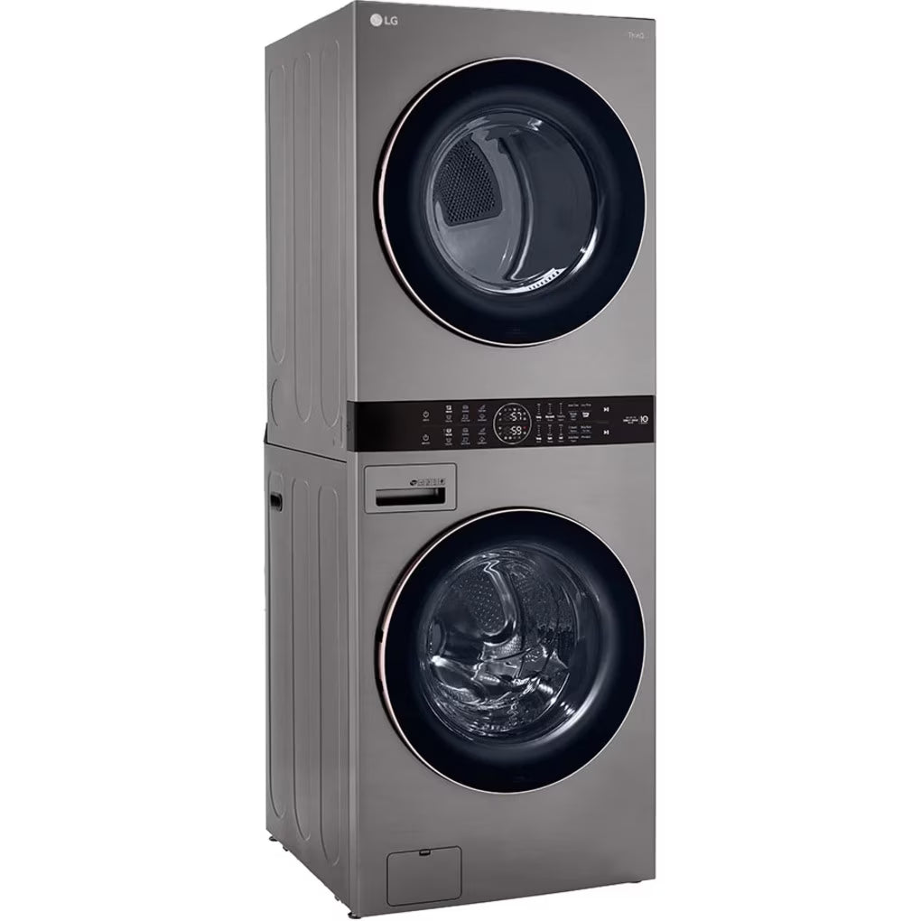 LG WKE100HVA 4.5/7.4 Cu. Ft. Smart Front Load WashTower - Graphite Steel