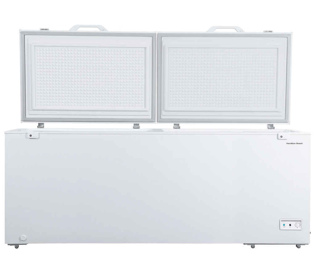 Hamilton Beach 25 Cu. Ft. Chest Freezer, 2 Doors, Garage Ready, White
