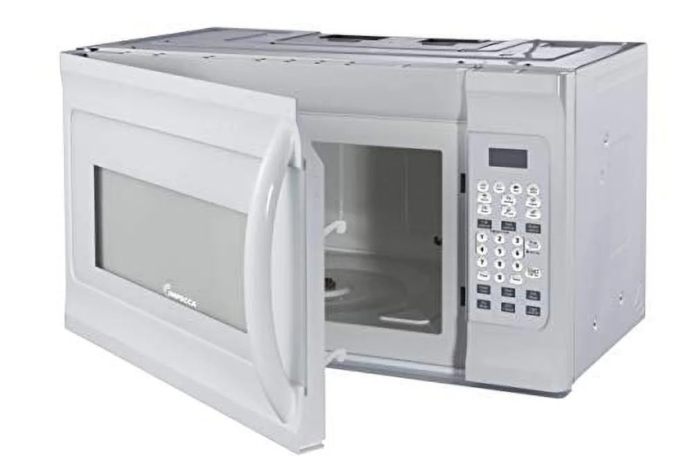 Impecca OM-1600W 30" Over the Range Microwave with 1.6 cu. ft. Capacity; 1000 Watts Cooking Power; 300 CFM and Child Lock in White