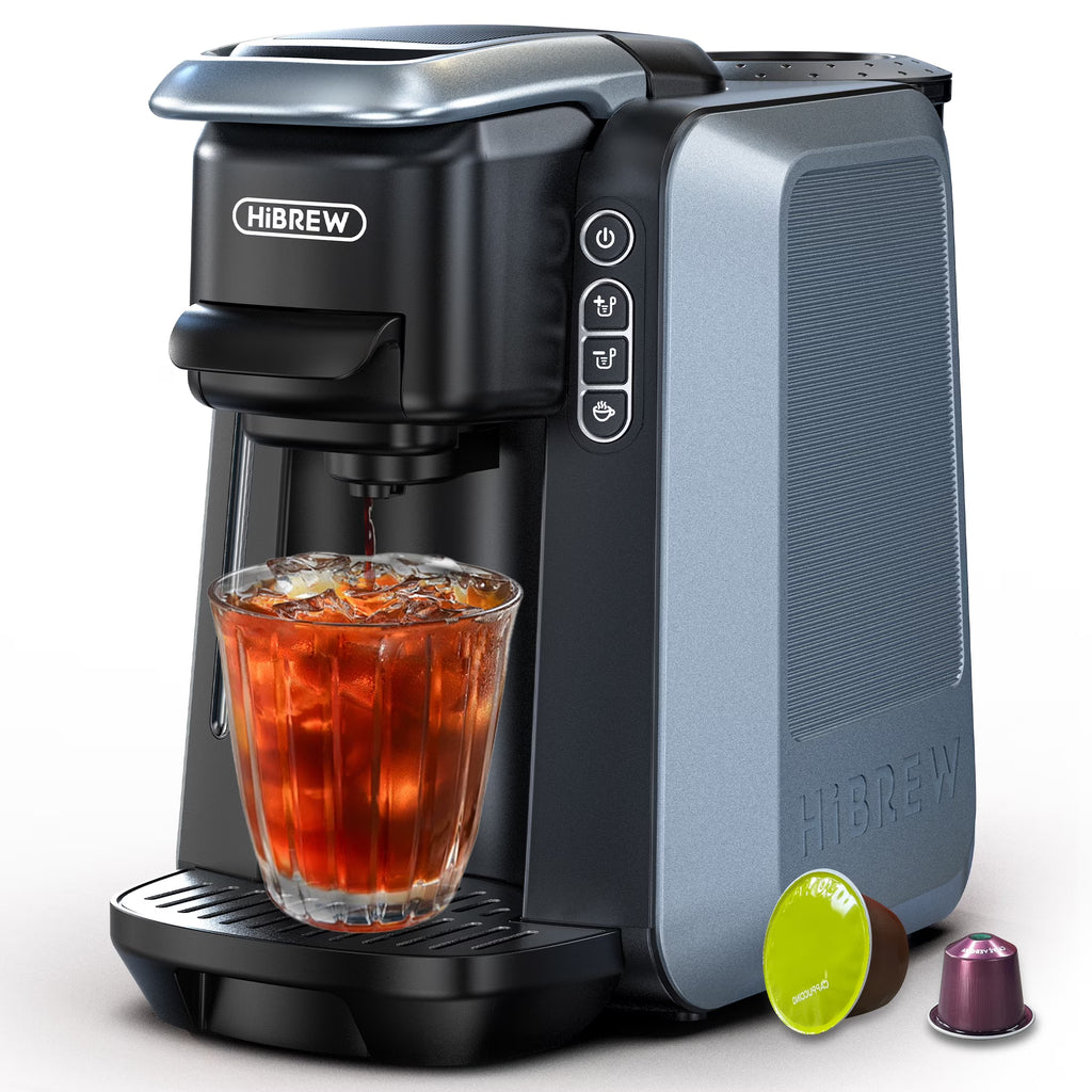 HiBREW 6-in-1 Capsule Coffee Maker & Espresso Machine �C Multi-Compatible, Hot/Cold Brew, 9 Temp Settings H6