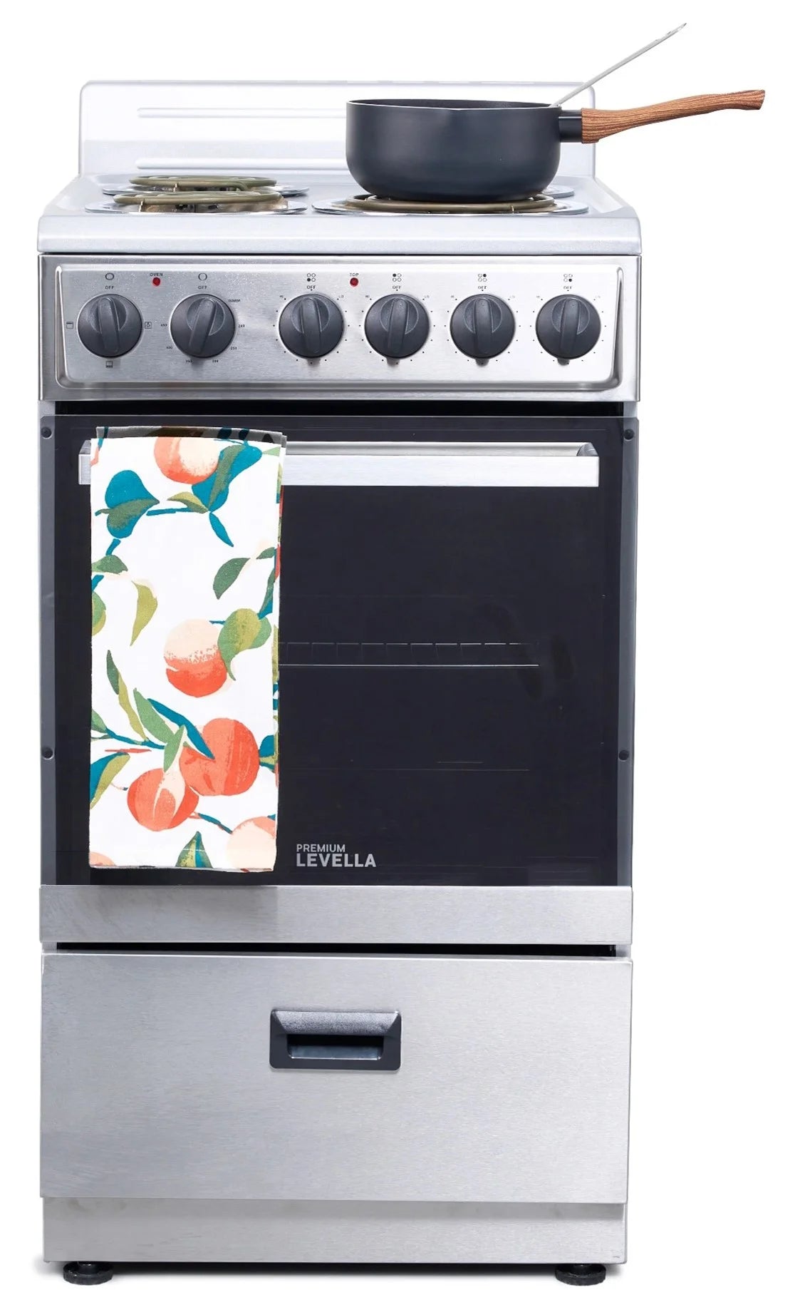 Premium Levella 20" Freestanding Electric Range with 4 Burners and 2.1 Cu. Ft. Oven Capacity