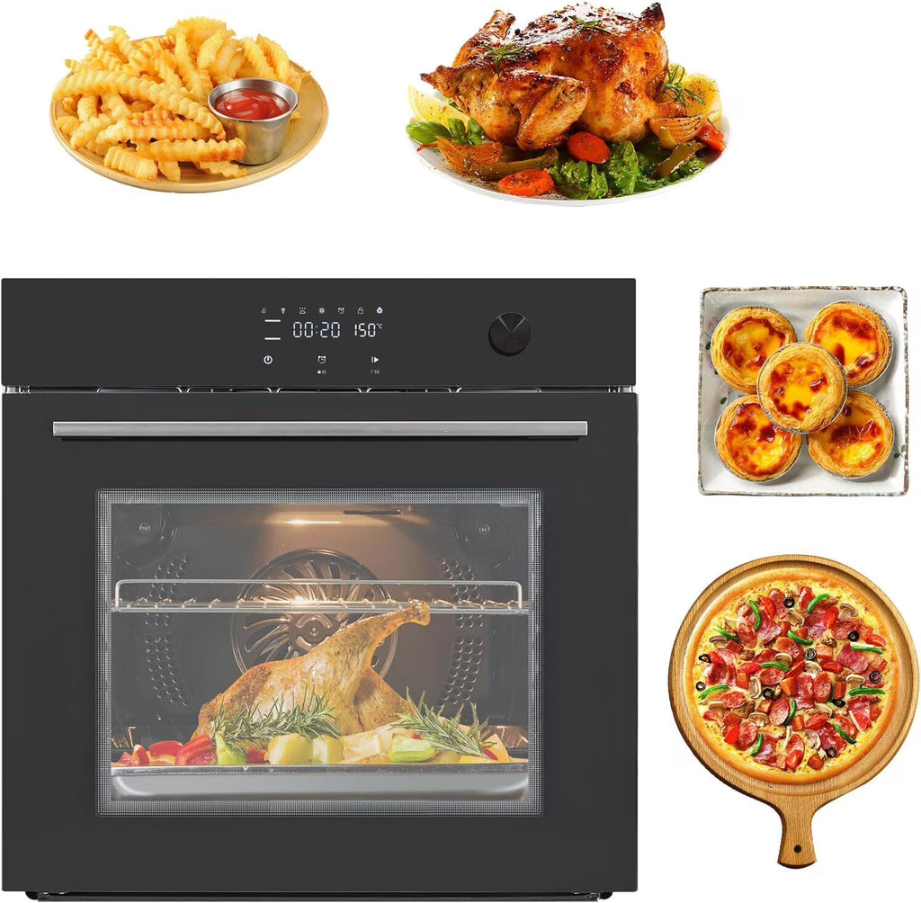 24" Single Wall Oven, 2.5Cu.ft Convection Built-in Oven, Touch Screen