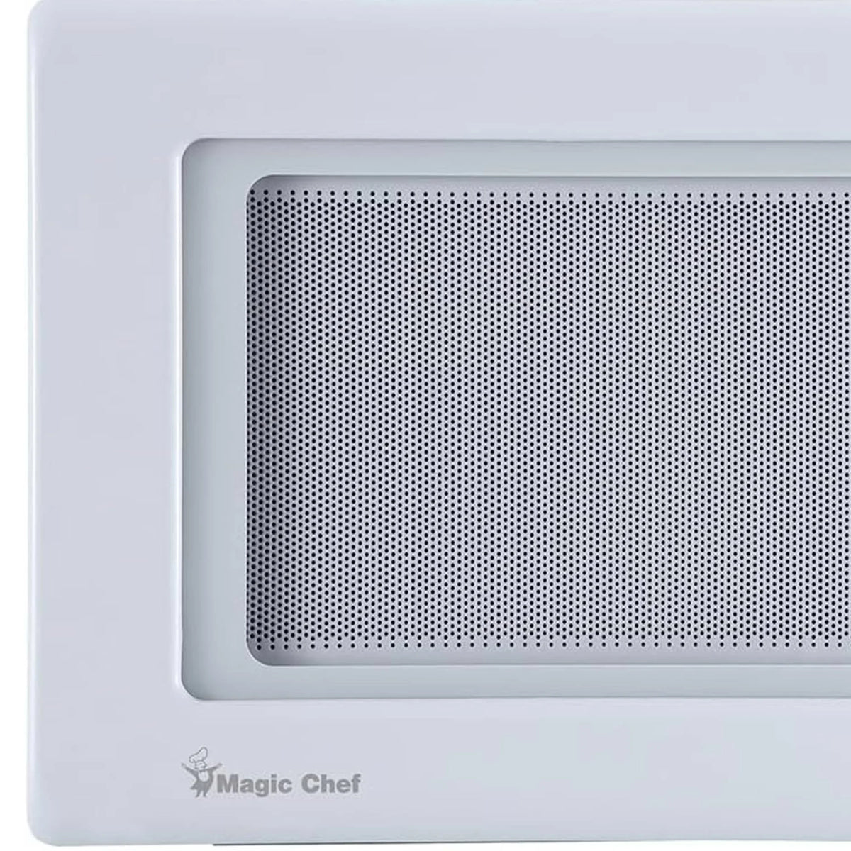Open Box Magic Chef 0.9 Cubic Feet 900 Watt Stainless Microwave Oven, White