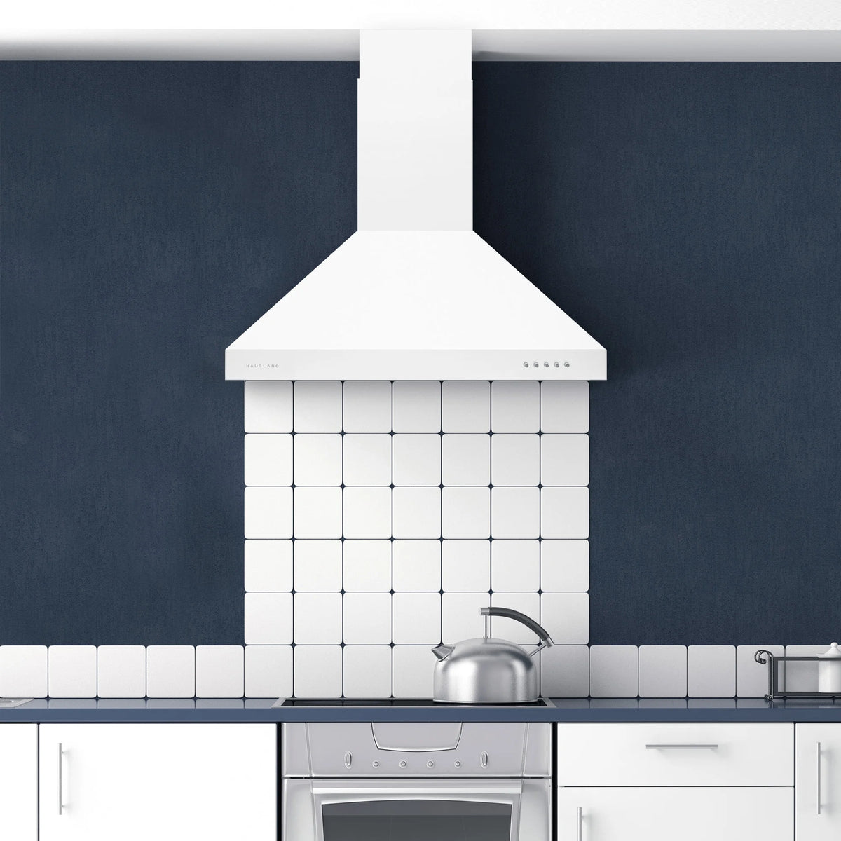Hauslane Chef Series Base Model WM-530 30" Convertible Wall Mount Chimney Range Hood 120V in Matte White