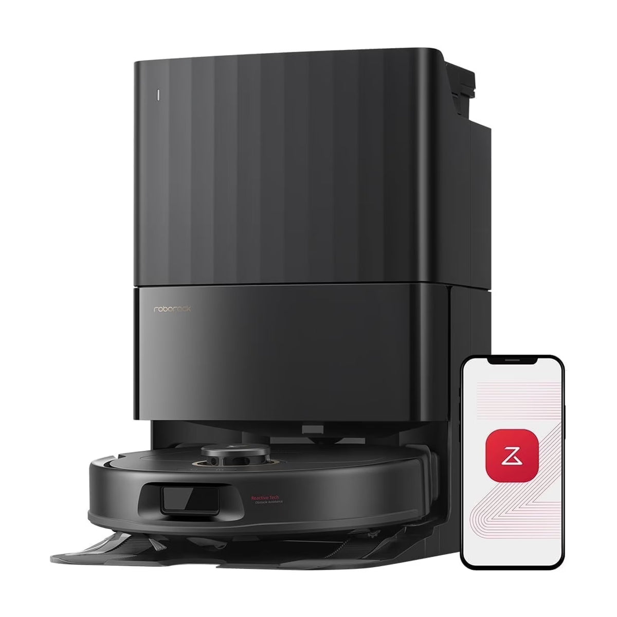 Roborock Qrevo S5V Robot Vacuum and Mop, 12000Pa Suction,  FlexiArm Edge Mopping, Auto Mop Washing&Drying, Self-Emptying, Dual Zero-Tangle System, Smart Obstacle Avoidance, 10mm Mop Lifting
