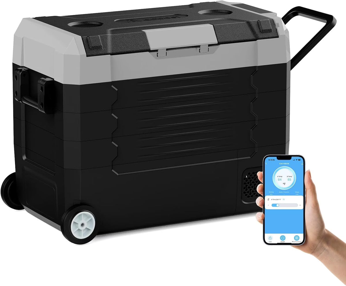 12 Volt Car Refrigerator, 37QT Portable Fridge Freezer(-4�H~68�H), Compressor Cooler 12/24V DC and 110~240 AC for Truck Van RV Camper SUV Travel Camping Road Trips