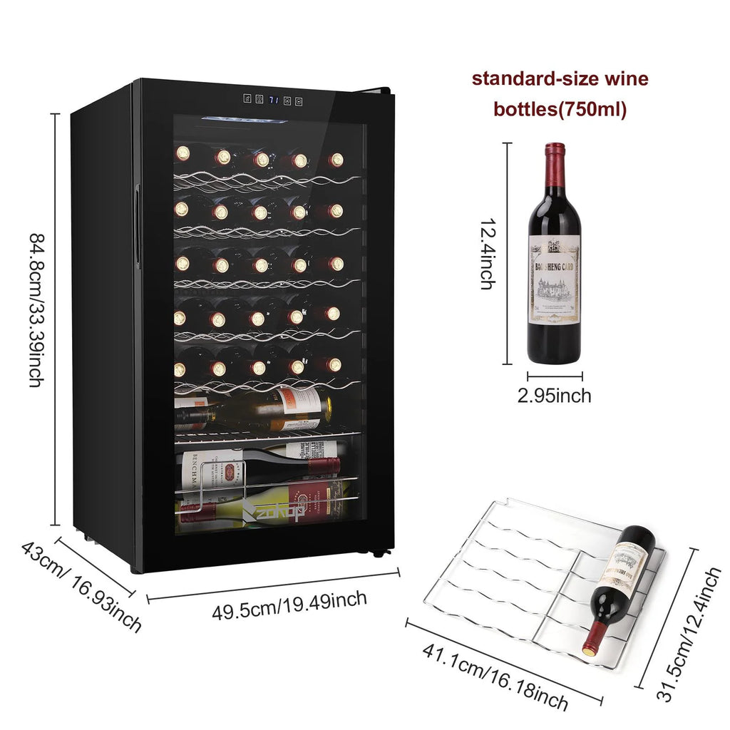 Ktaxon 18 Bottle Compressor Wine Cooler Freestanding Wine Fridge, Fast Cooling, Low Noise