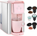 Mecity Coffee Maker 3 in 1 Single Serve Coffee Machine, Compatible with K cup Capsules, Instant Coffee Pot, Tea maker, 6,8,10 Oz Cup, Removable 50 Oz Water Reservoir, 120V 1150W