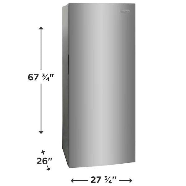 Frigidaire FFFU13F2VV 13 Cu. Ft Upright Freezer, Brushed Steel