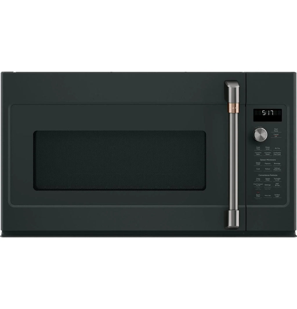 Café CVM517P3RD1 1.7 Cu. Ft. Matte Black Convection Over-the-Range Microwave with Air Fry