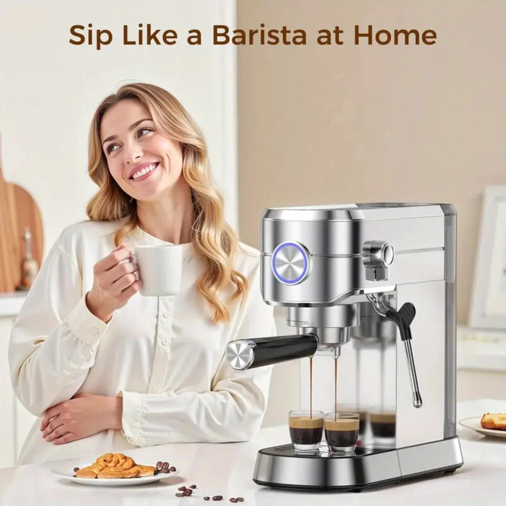 Auseo 10-Cup Drip Coffee Maker with Grinder, Grind and Brew Coffee Maker, 12-Hour Timer, 3 Brew Strength Options, Touch Screen, 1.5L Water Tank, Black