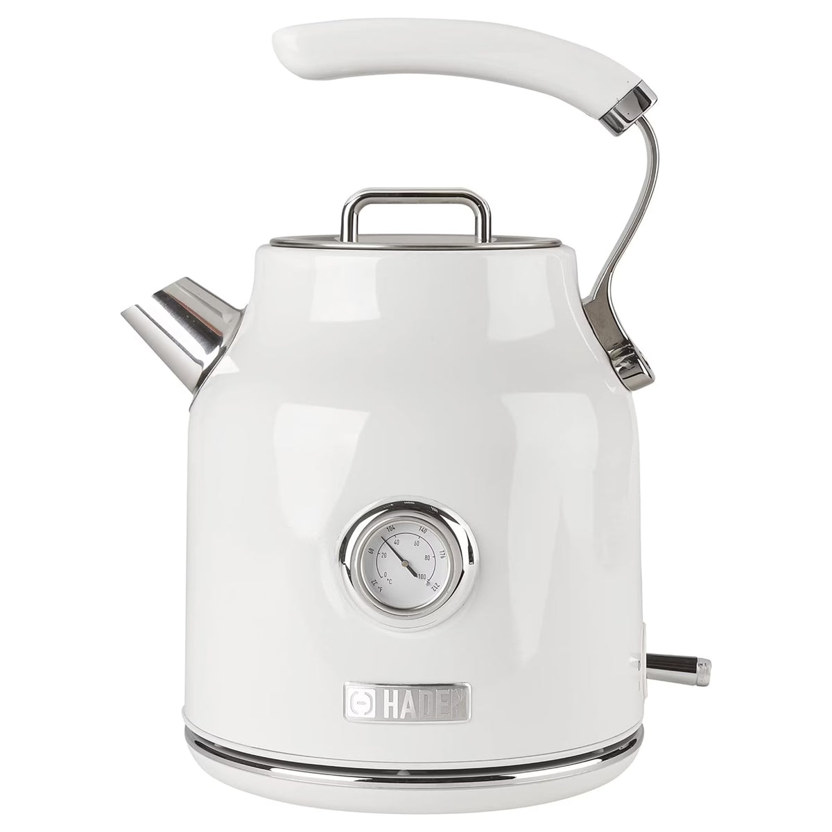 Haden Dorset 1.7 Liter Electric Water Kettle with Base, Putty & Chrome