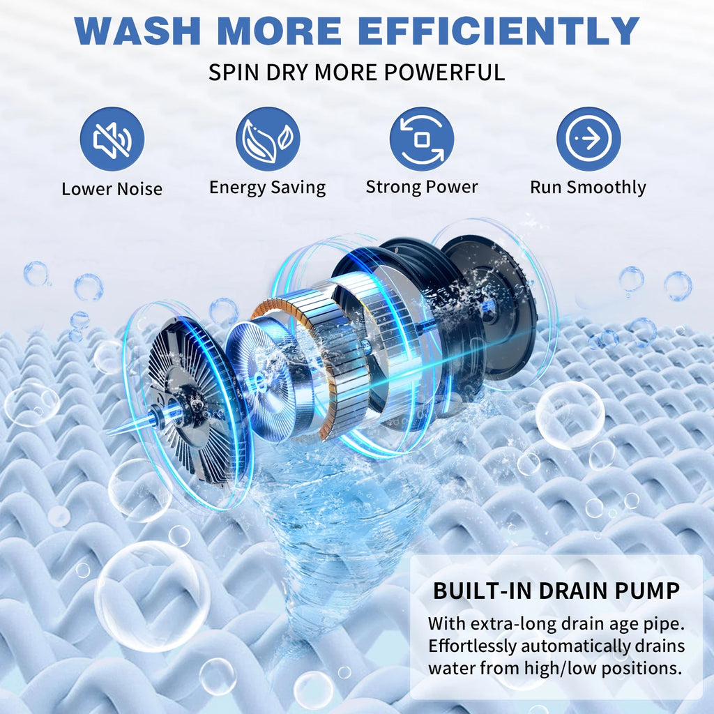 Ktaxon 17.8lbs Portable Fully Automatic Washing Machine W/ Drain Pump