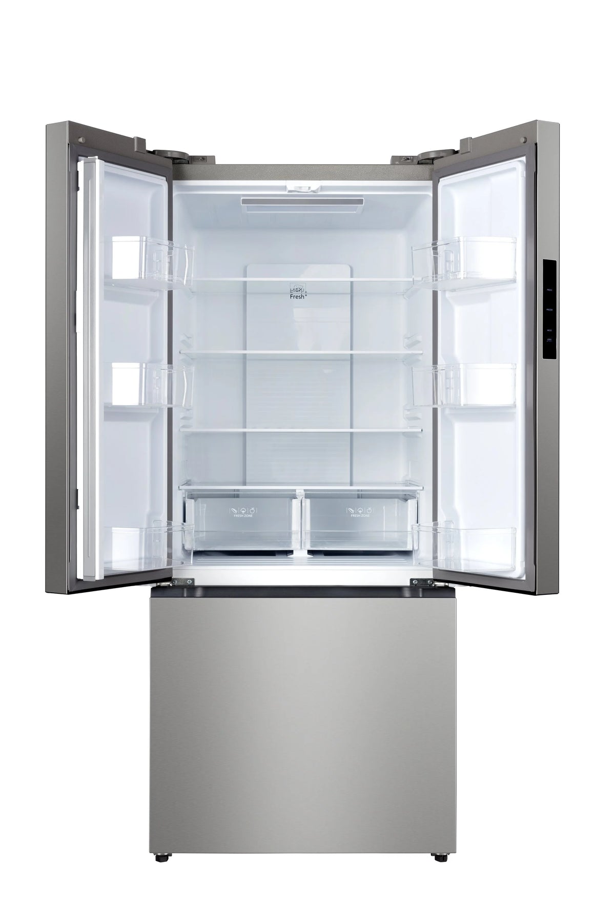 Hamilton Beach, 17.7 Cu. Ft. French Door Refrigerator, Freestanding Installation, Platinum Silver, HZ0771