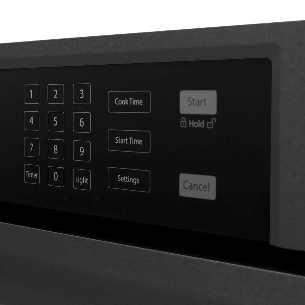 ZLINE 30" Professional Single Wall Oven with Air Fry and Self-Clean in Black Stainless Steel, WASB-30