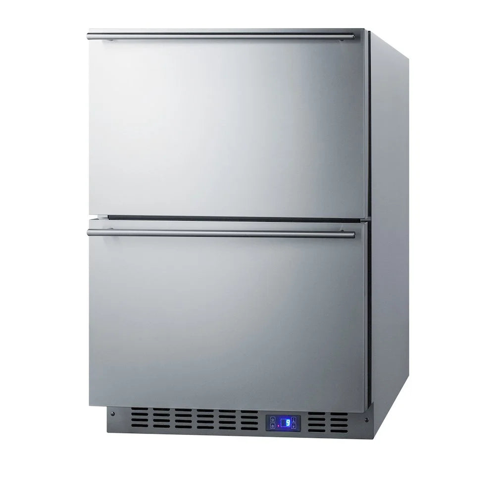Summit 24-Inch 3.54 Cu. Ft. Double Drawer Compact Freezer