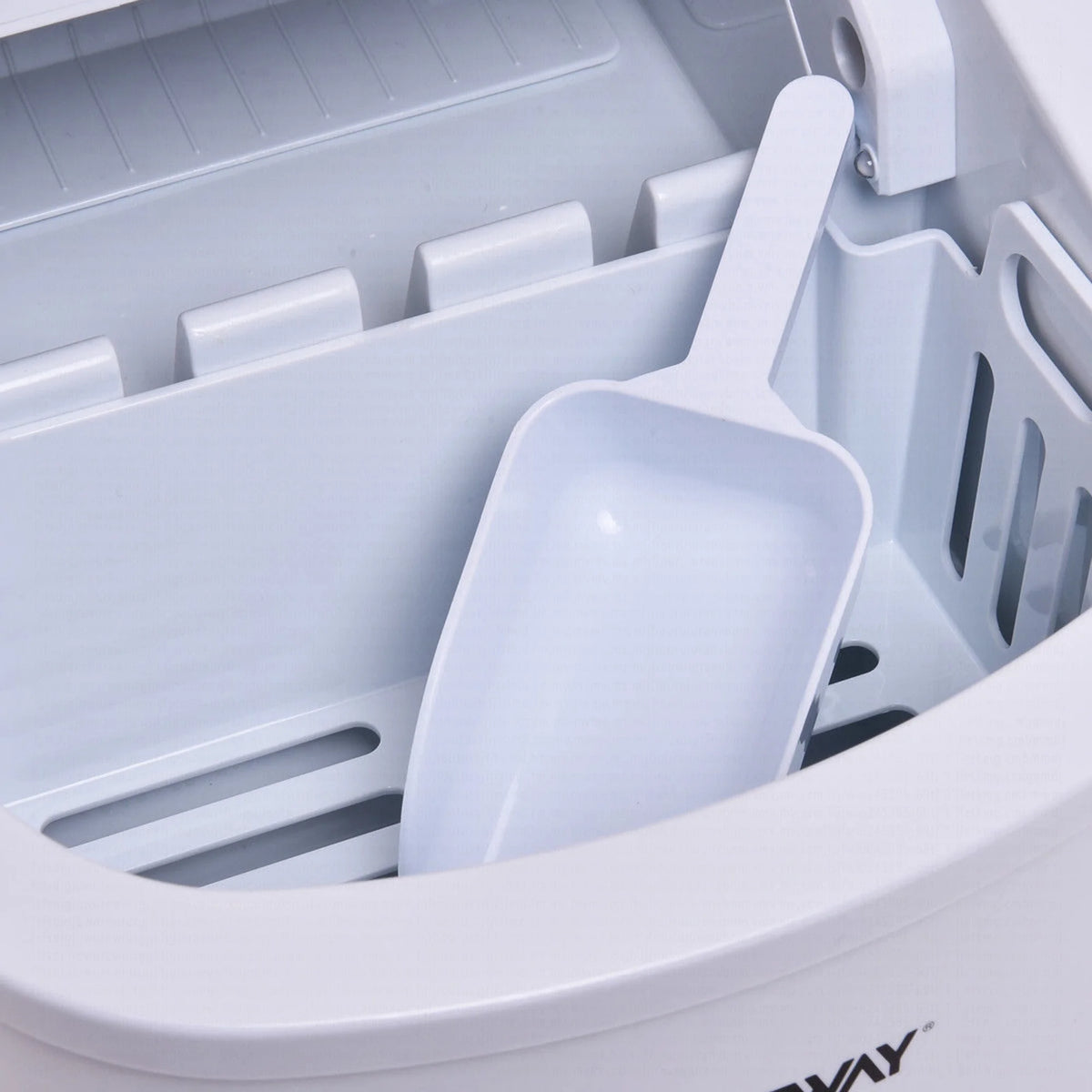 Costway Silver Portable Compact Electric Ice Maker Machine Mini Cube 26lb/Day
