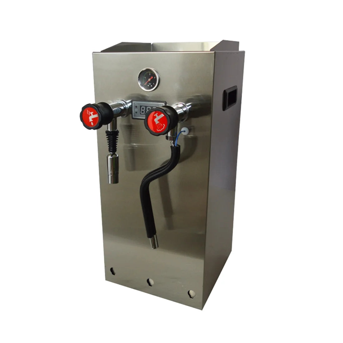 INTBUYING 220V Milk Frother Steam Boiling Water Frothing Machine for Coffee Tea 12L Silver