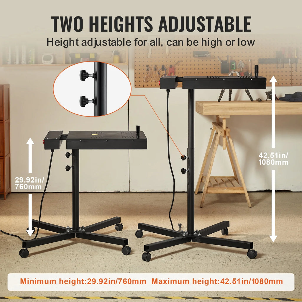 KFFKFF Pro Flash Dryer, 16x16 inch, Enhanced 1800W Flash Dryer for Screen Printing Equipment, Temperature Regulation 0-750�? Stand with Adjustable Height, 360° Swivel, Garment Drying Device