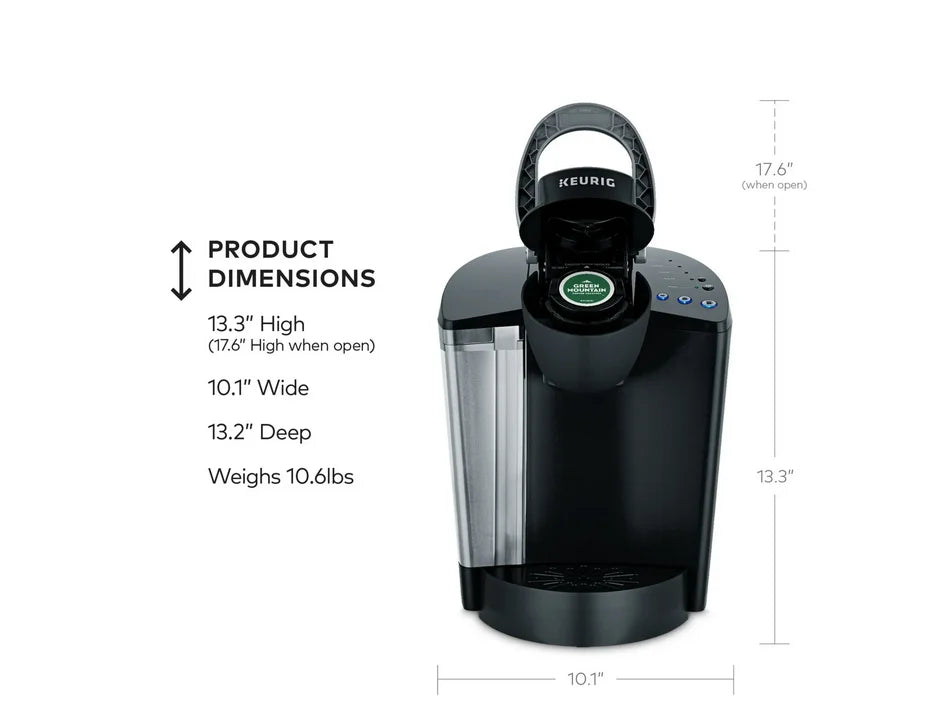 Restored Keurig K-Classic Single Serve K-Cup Pod Coffee Maker, Black (Refurbished)