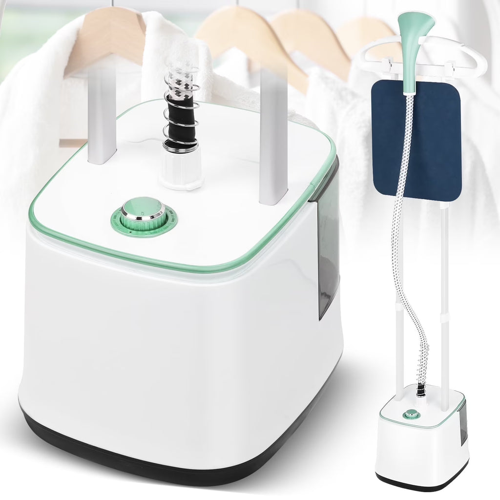 Advwin 2000W Garment Steamer for Clothes Standing, 10 Steam Levels, 2.7L Water Tank, Commercial and Household Use (Gold)
