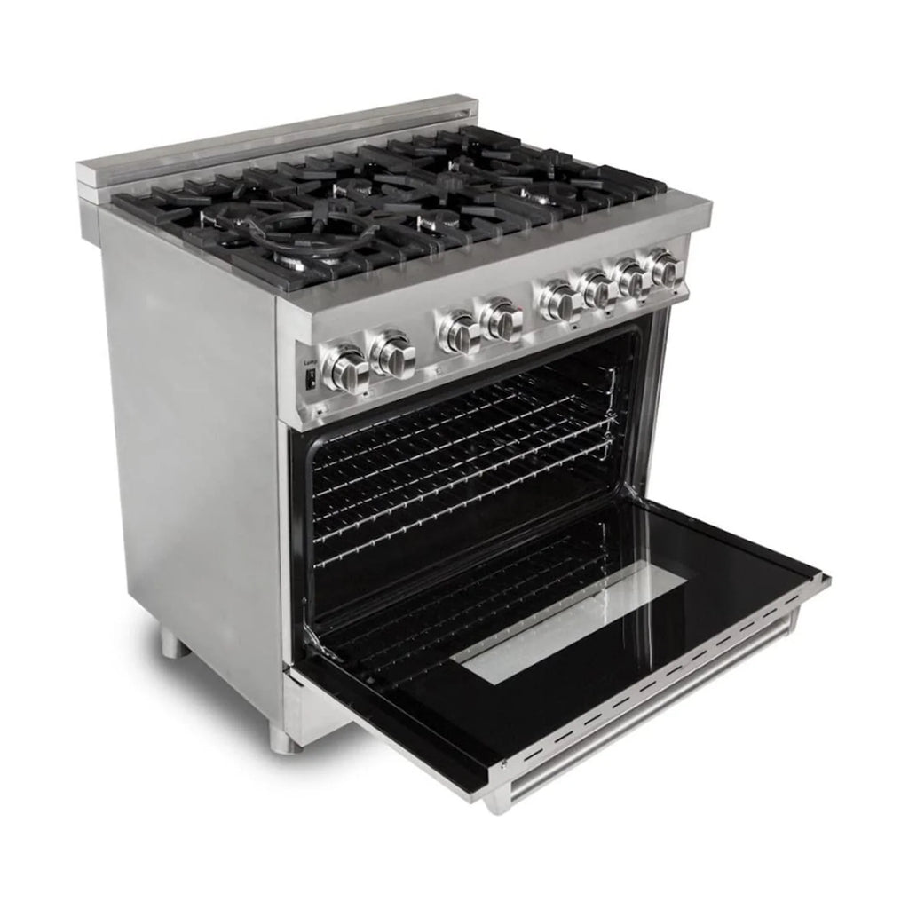 ZLINE 36 in. Professional 4.0 cu. ft. 4 Gas Burner/Electric Oven Range in Stainless Steel (RA36)