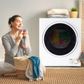 GYM25-78 Compact Portable Household clothes Dryer 1.6cuft with Stainless Steel Drum Black and White 120V MECHANICAL Control ETL Certification
