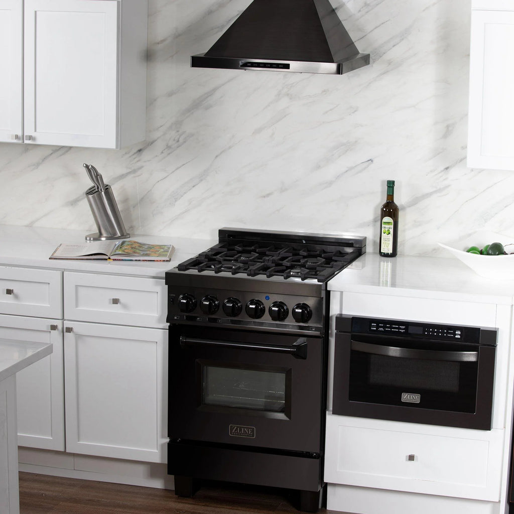 ZLINE 36 in. Wall Mount Range Hood in Black Stainless Steel (BSKBN-36)