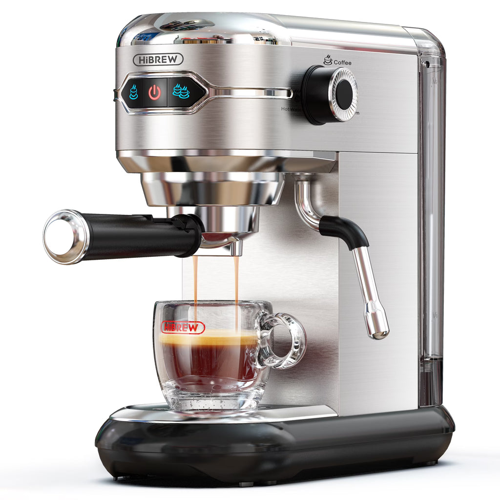 HiBREW H11 20Bar Espresso Machine - Powder/Pod Dual Use, Stainless Steel, Steam Wand