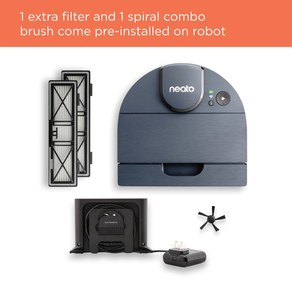 Neato D8 Intelligent Robot Vacuum Wi-Fi Connected with LIDAR Navigation in Indigo