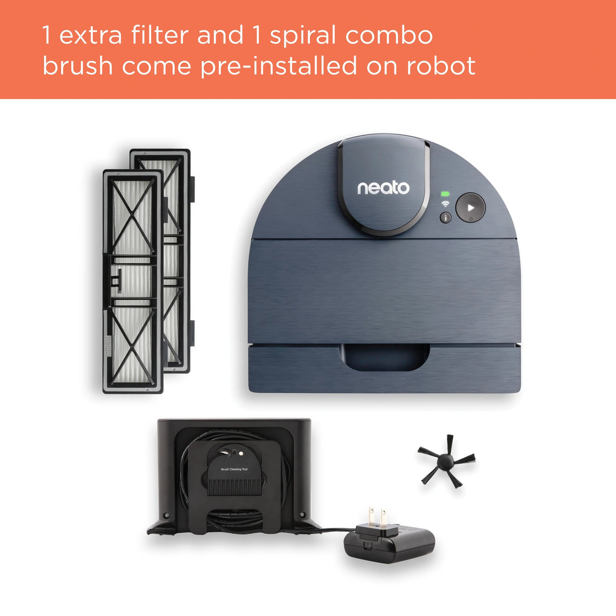 Neato D8 Intelligent Robot Vacuum Wi-Fi Connected with LIDAR Navigation in Indigo