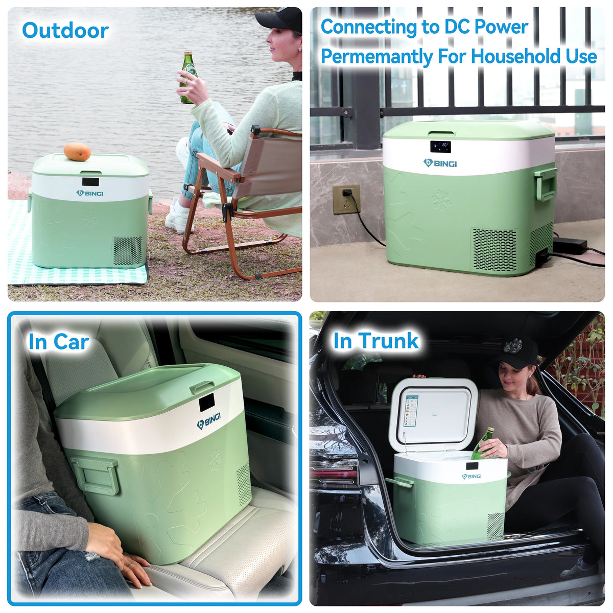 Portable Fridge 19 QT(18 Liter) 12 Volt Fridge Car Freezer Compressor Cooler 12/24V DC 110��240V AC for Camping Truck RV Boat & Home Use -18��~+15��