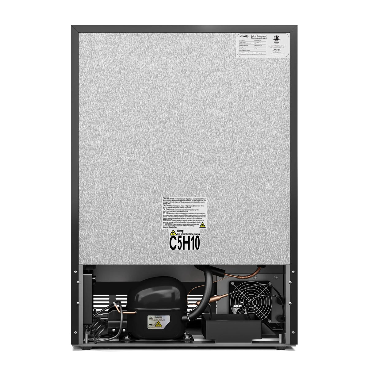 KoolMore 23.4 in. Stainless Steel, Solid-Door Built-In Refrigerator and Beverage Cooler, 5 Cu. ft.