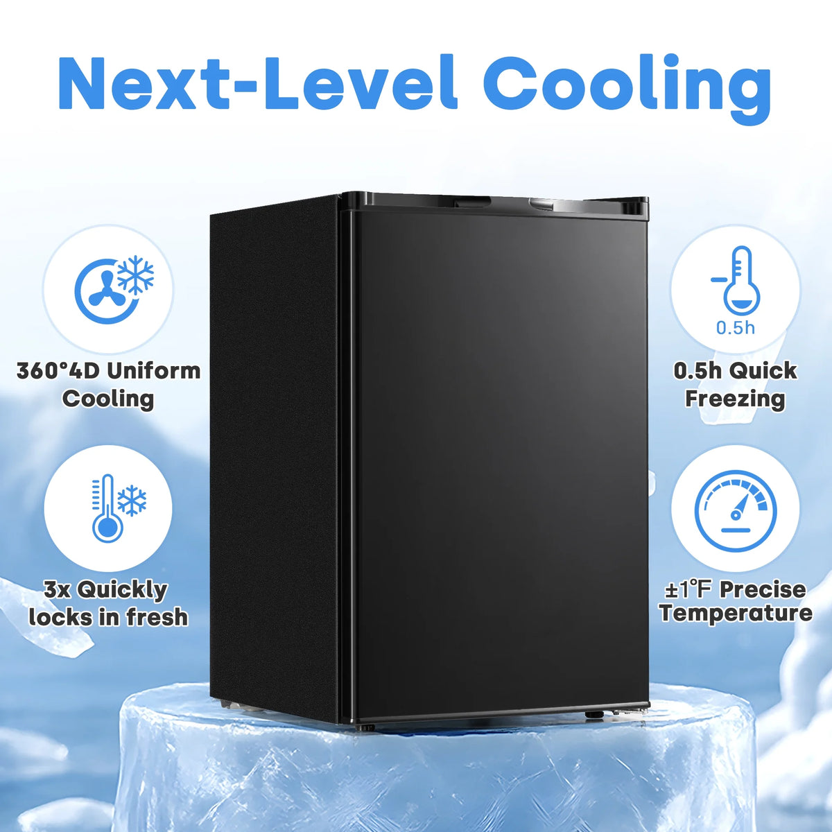 Dimedeal 1.8 Cu.ft Compact Chest Freezer with 7-Level Temperature Control