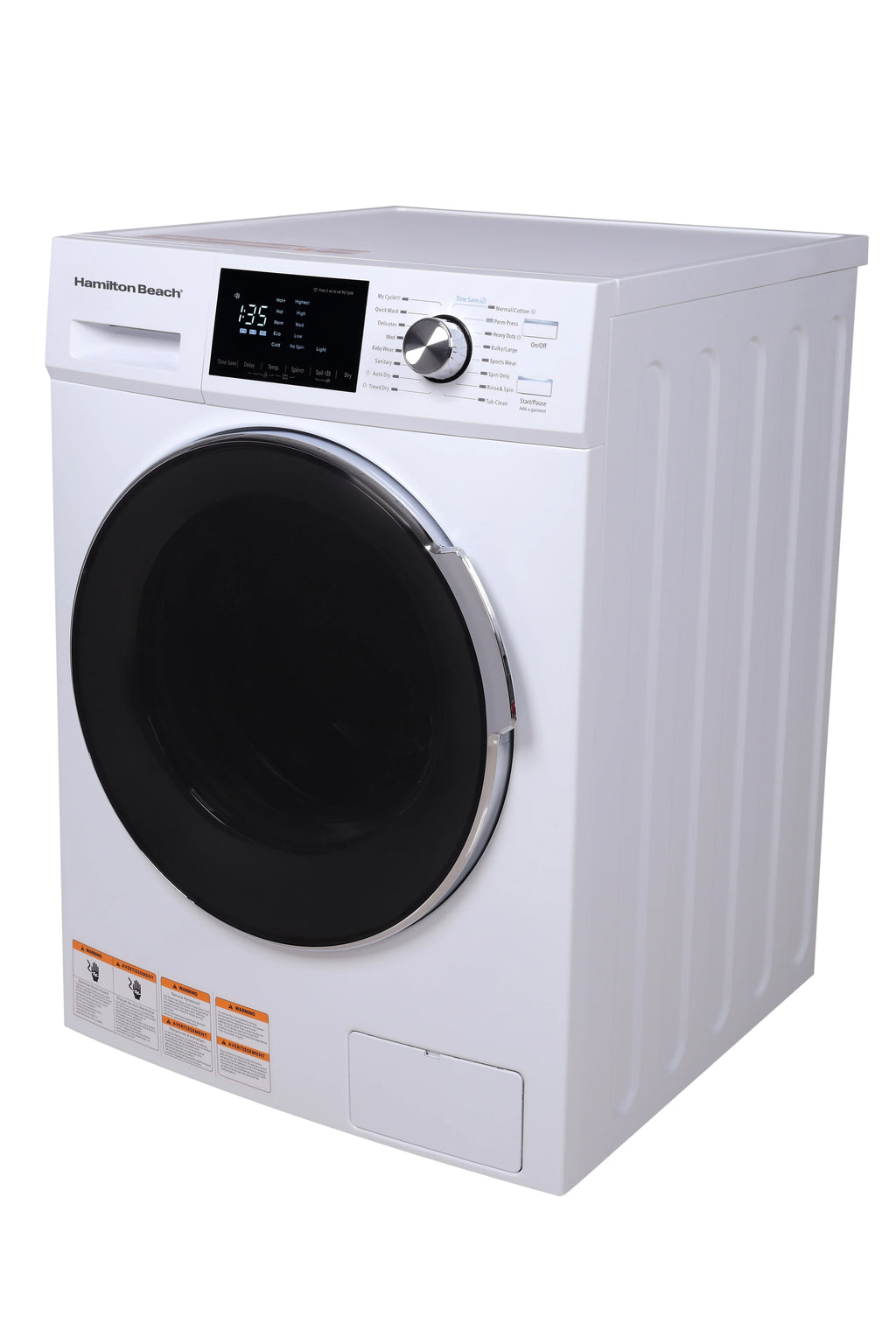 Hamilton Beach 2.7 cu ft Front Loading Combo Washer and Dryer , White