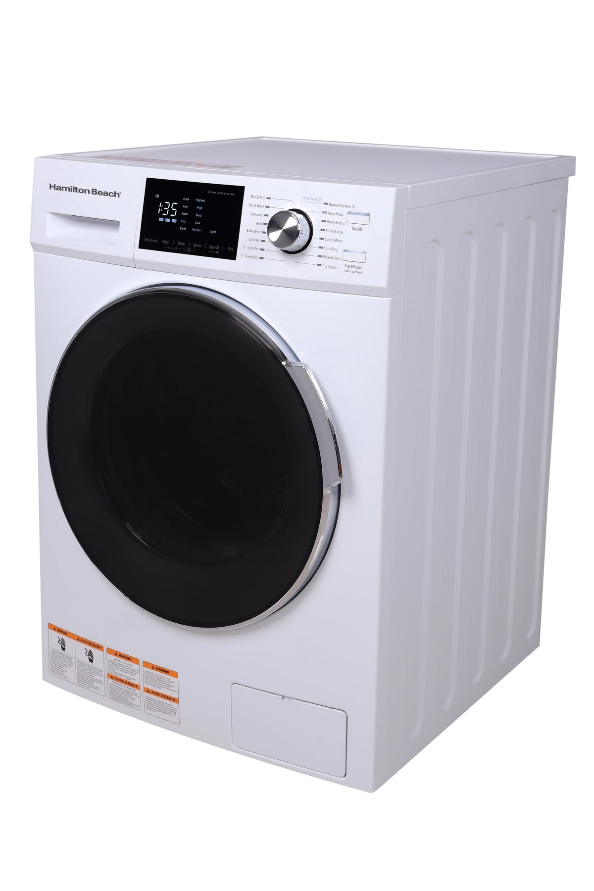 Hamilton Beach 2.7 cu ft Front Loading Combo Washer and Dryer , White