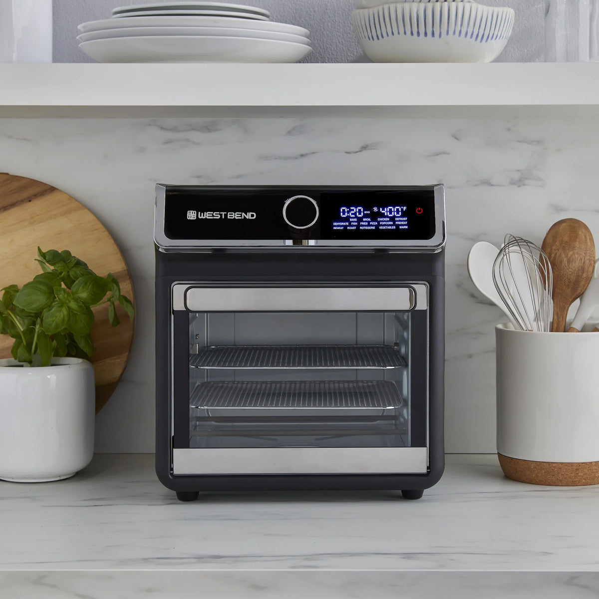 West Bend 15 Qt. Air Fryer Oven with 16 Presets, in Black (AFWB15BK13)