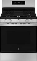 GE 30 Inch Freestanding Gas Smart Range with 5 Sealed Burners Stainless Steel GGF600AVSS