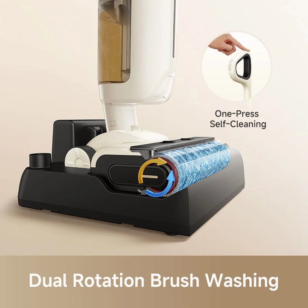 MOVA K30SE Wet Dry Vacuum,180��Flat Reach Floor Mop,Self Dual-Edge Cleaning,18000 Pa Suction